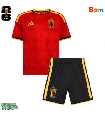 Belgien Replika Babytøj Hjemmebanesæt Børn VM 2026 Kortærmet (+ Korte bukser)